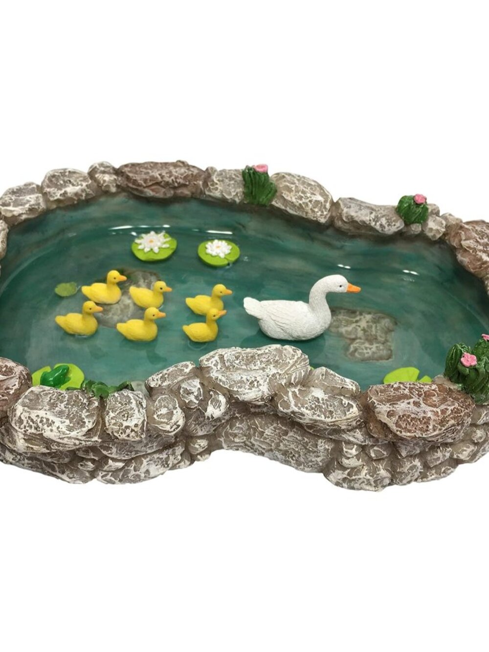 Duck Pond -Mother and Ducklings! A Miniature Duck Pond for a Miniature Fairy Gar